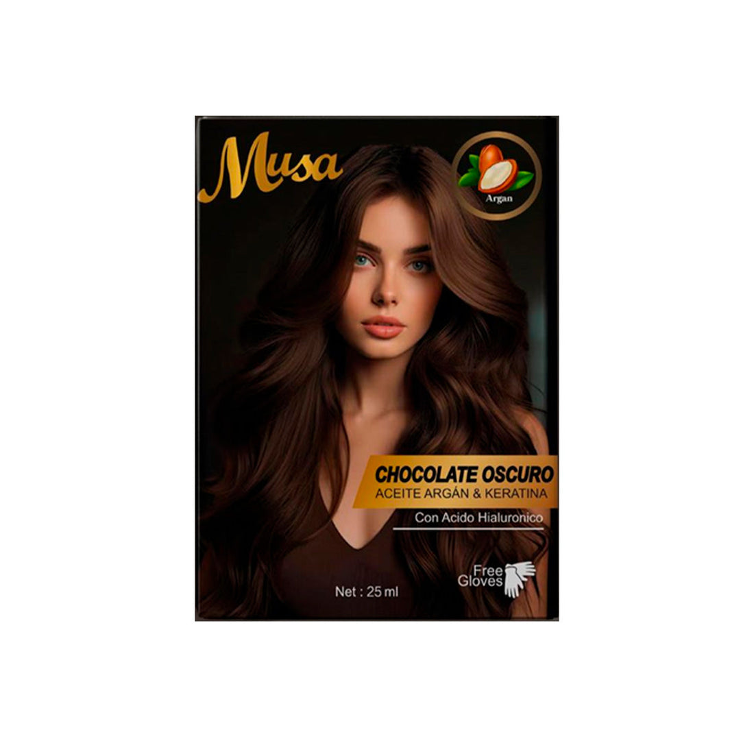 Shampoo Tinte Chocolate Oscuro 1CH 25mlx10 en Sachets - Musa