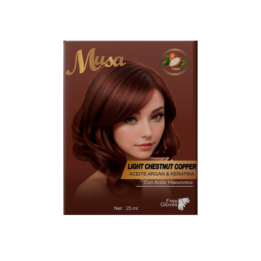 Shampoo Tinte Castaño Claro 5C 25mlx10 en Sachets - Musa