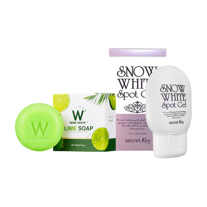 Crema Snow White Spot Gel 65gr. + Jabón de Limón Wink White 80gr.