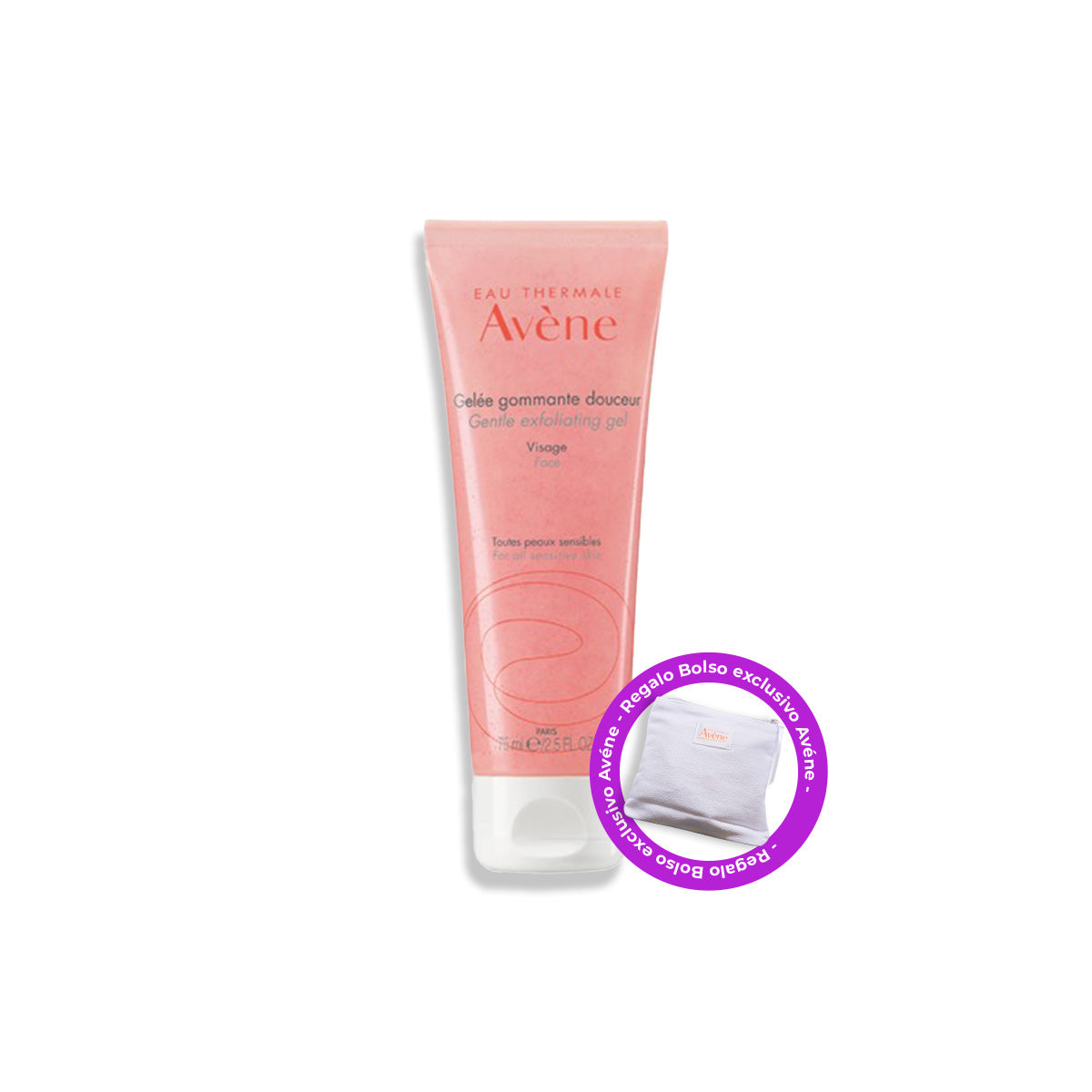 Gel exfoliante suave purificante Avène 75ml + mini estuche regalo