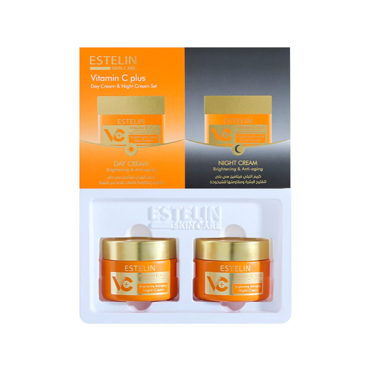 Vitamina C Plus Crema de Día y Crema de Noche 2Pc - Estelin 50g