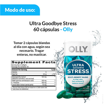 Ultra Goodbye Stress 60 cápsulas - Olly