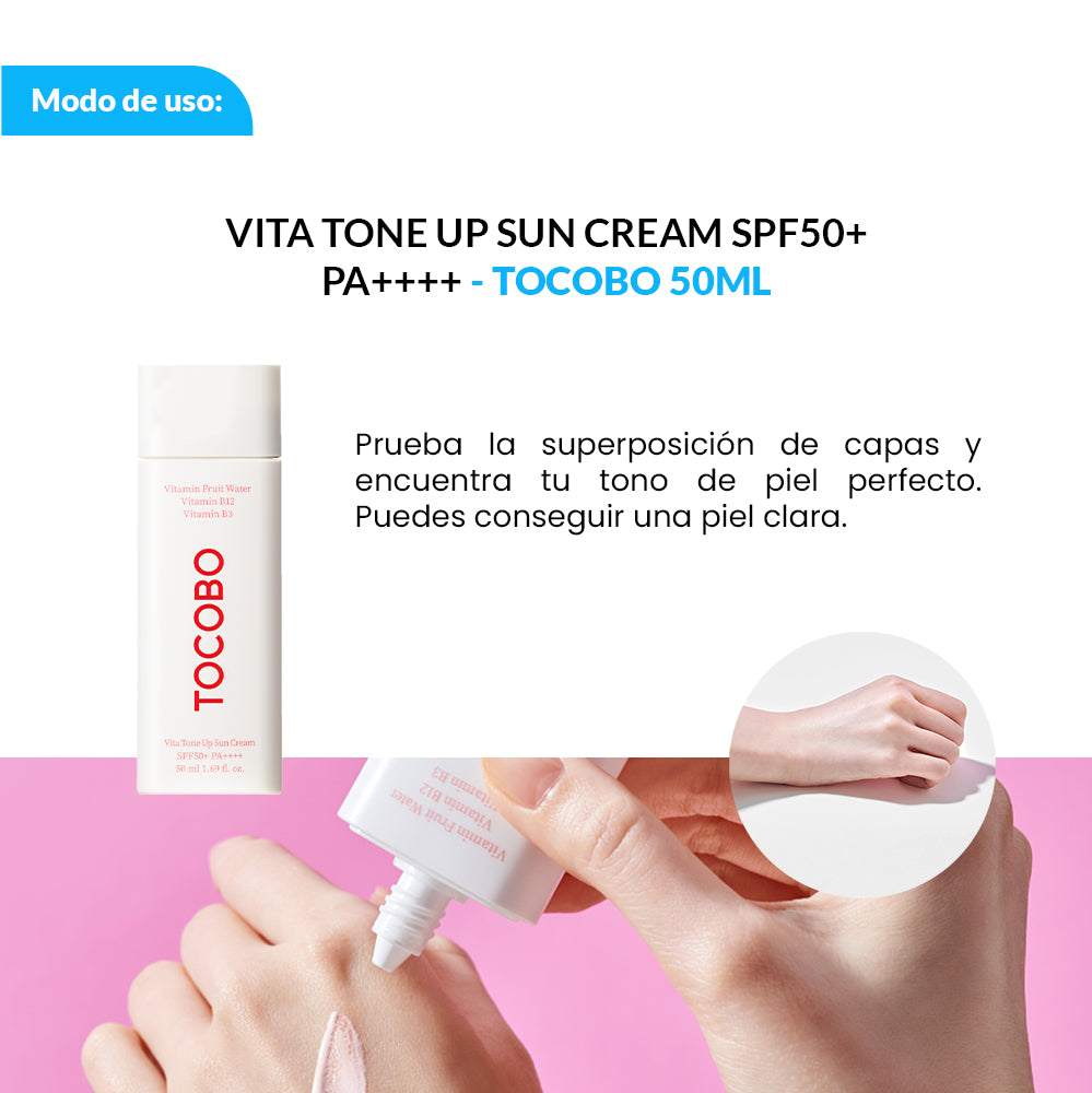 Vita Tone Up Sun Cream SPF50+ PA++++  - TOCOBO 50 Gr