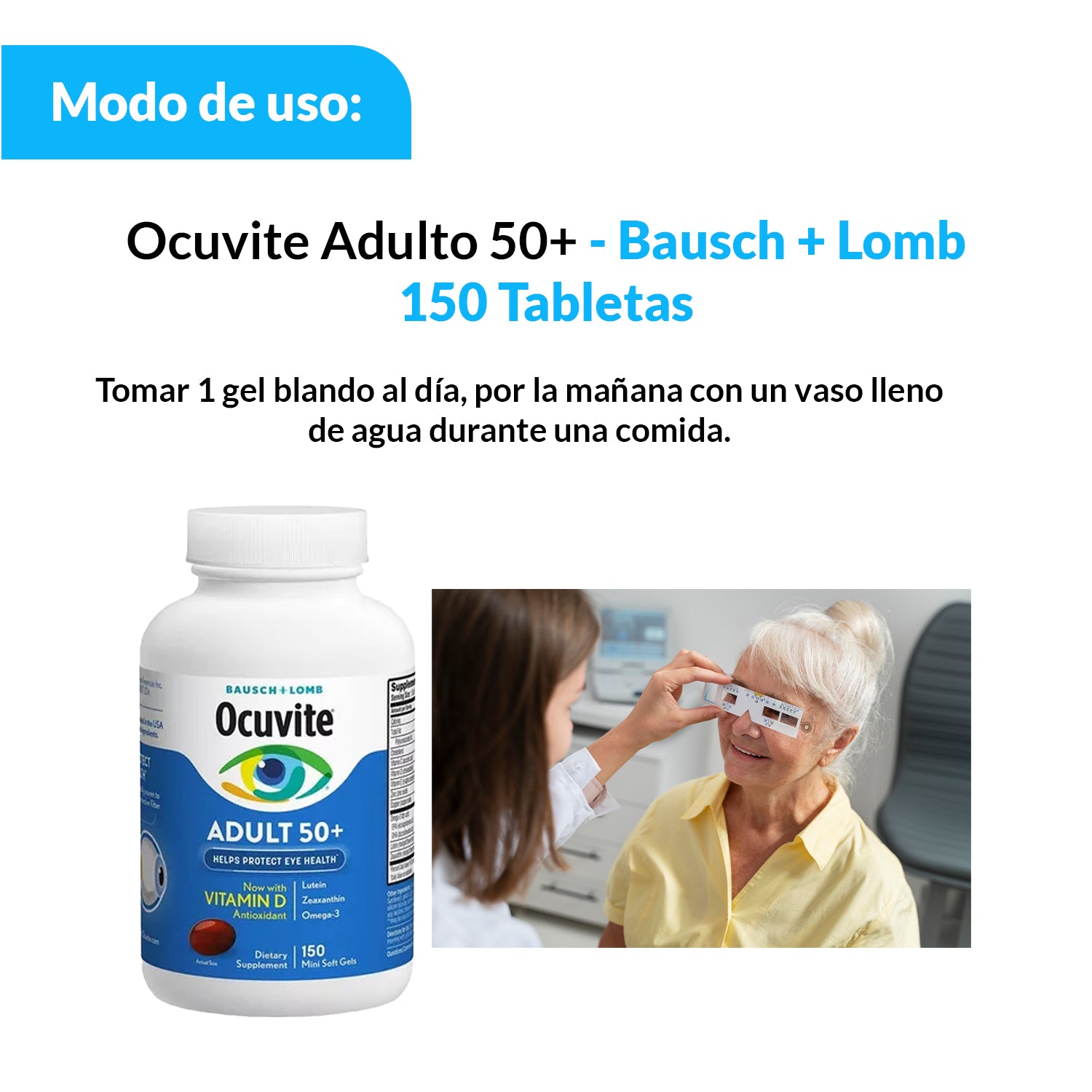 Ocuvite Adulto 50+ – 150 unid