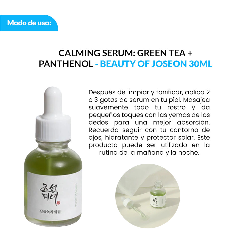 CALMING SERUM: GREEN TEA + PANTHENOL - beauty of joseon 30ml