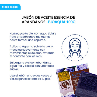 JABON DE ACEITE ESENCIA DE ARANDANOS 100G - BIOAQUA