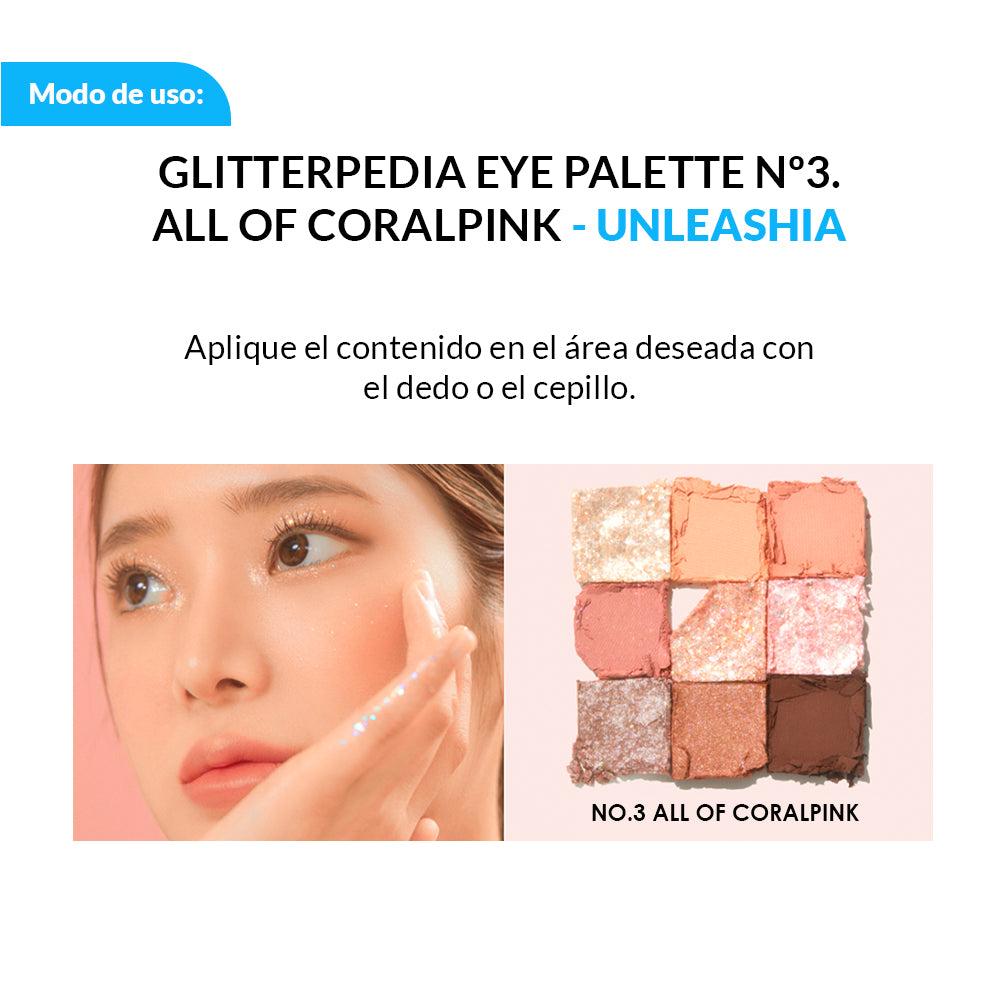 Glitterpedia Eye Palette UNLEASHIA - Nº3 All Of Coralpink