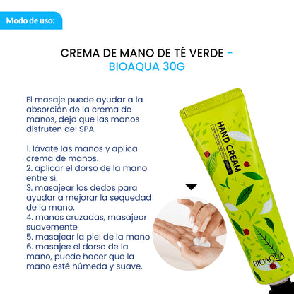 CREMA DE MANO DE TÉ VERDE - BIOAQUA