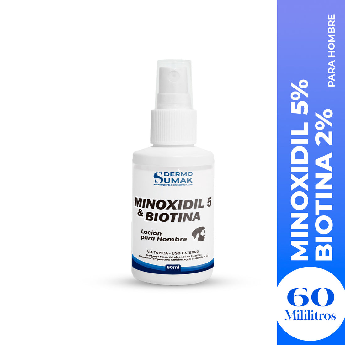 DERMOSUMAK – LOCIÓN CAPILAR – MINOXIDIL 5% & BIOTINA – 60ML