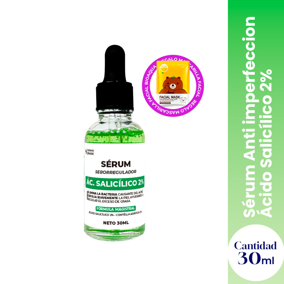 Sérum Anti imperfecciones Ácido salicílico 30 ml - Dermo Sumak + REGALO MASCARILLA