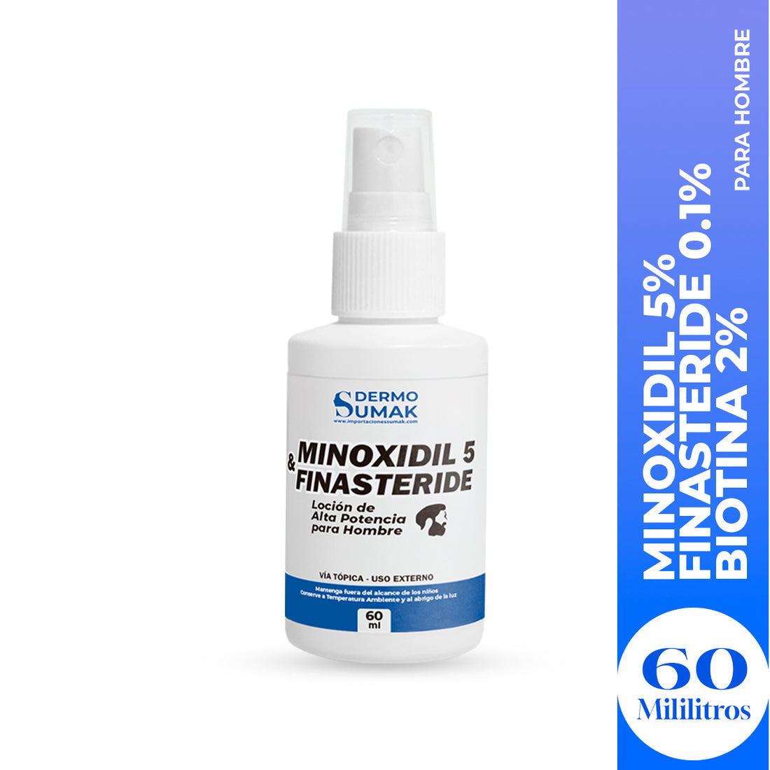 Loción MINOXIDIL &amp; FINASTERIDE &amp; BIOTINA  60ml - Dermo sumak