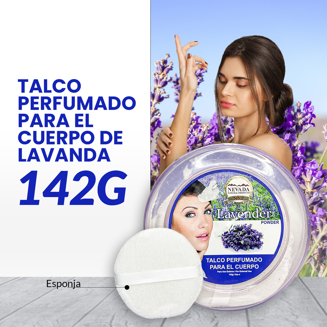 Talco perfumado para el cuerpo 142g- Nevada
