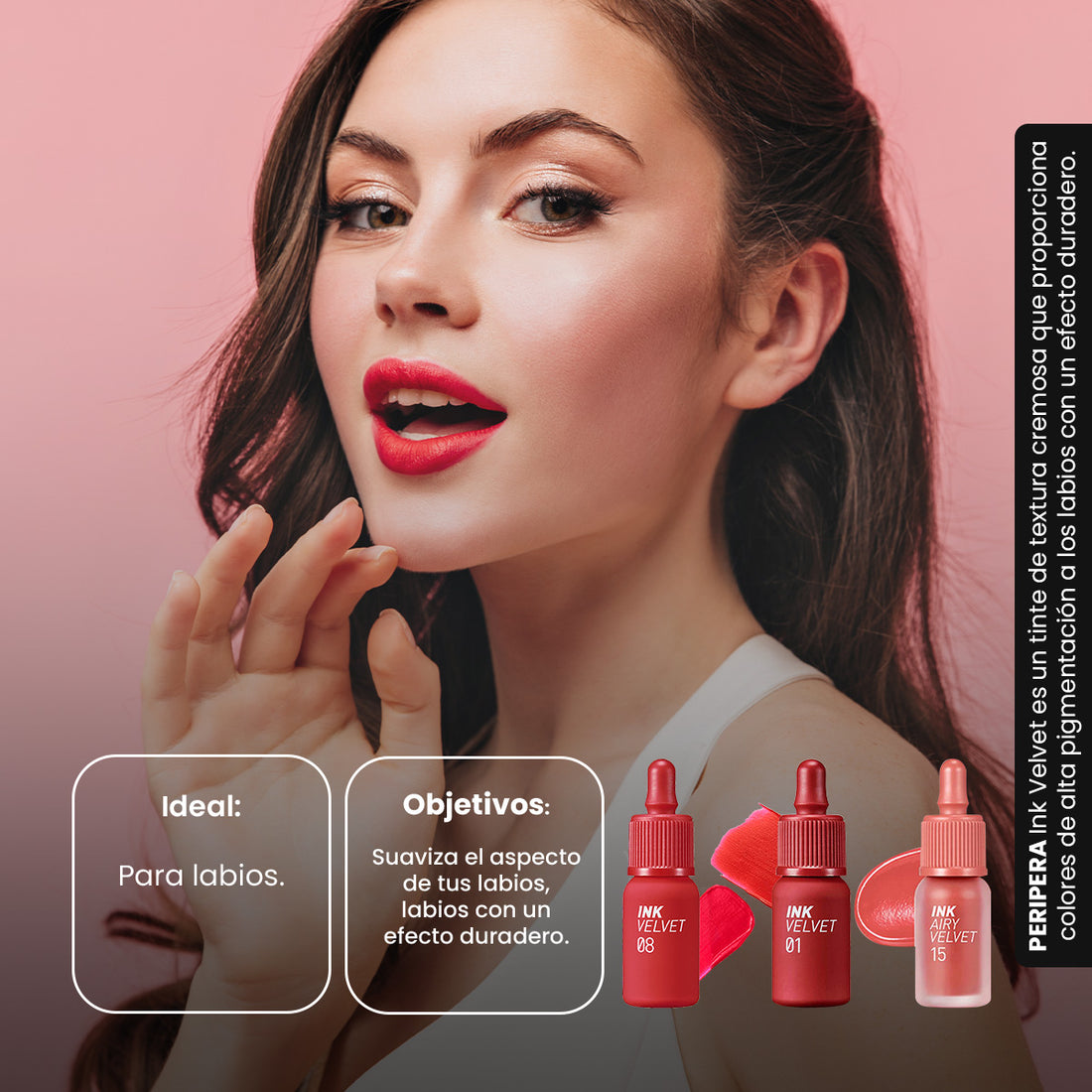 COMBO LABIAL N° 15 SOFT CORAL + N°1 GOOD BRICK + 08 SELLOUT RED - PERIPERA