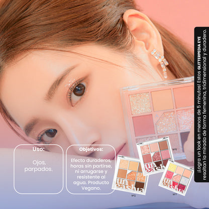 Glitterpedia Eye Palette Nº2 All of Brown + Nº7 All of Peach Ade + Nº5 All of Dusty Rose