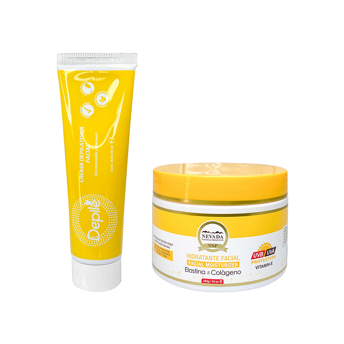 COMBO - Crema depiladora facial Depilé + Crema Facial de Colágeno NNP