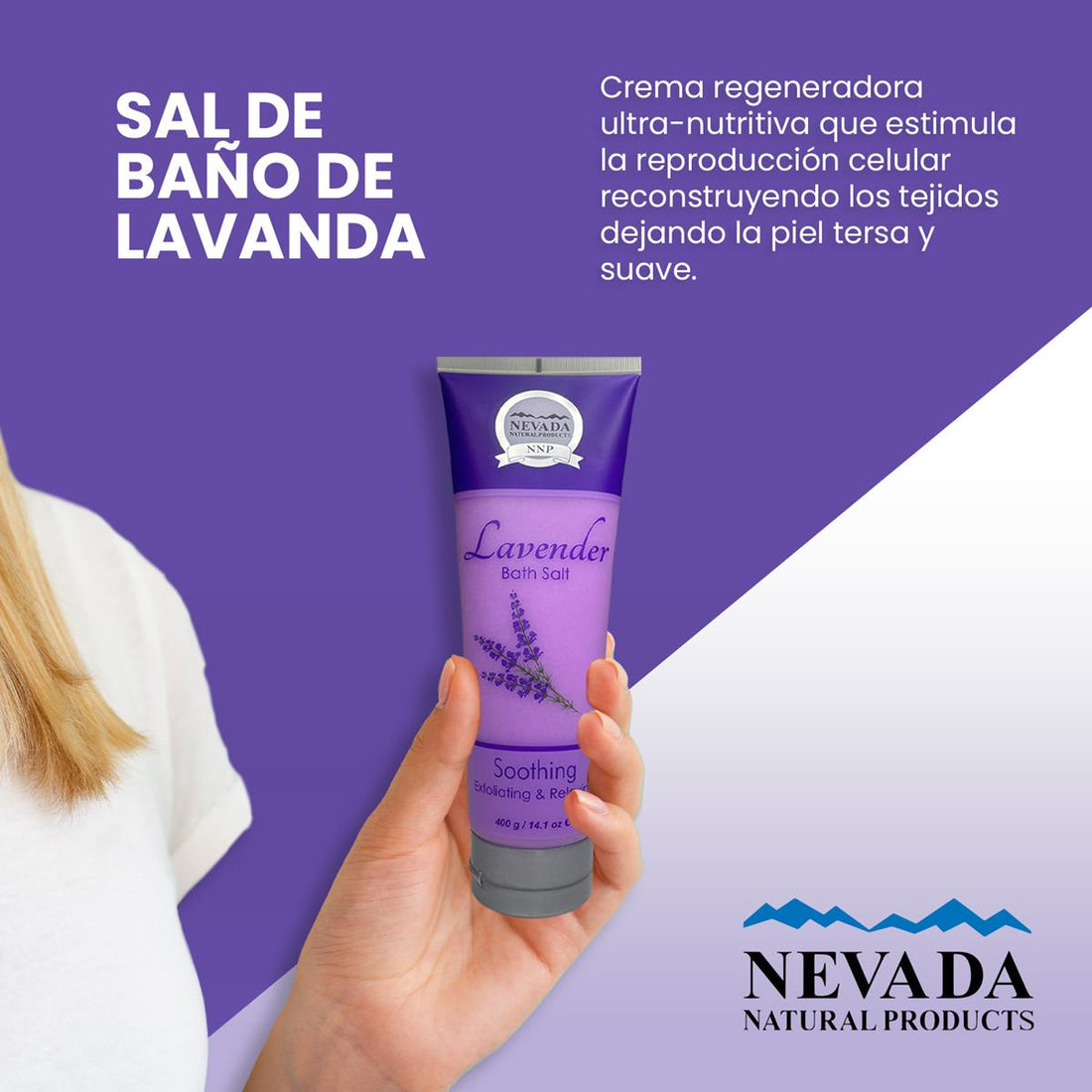 Sal de baño de lavanda 400ml - Nevada