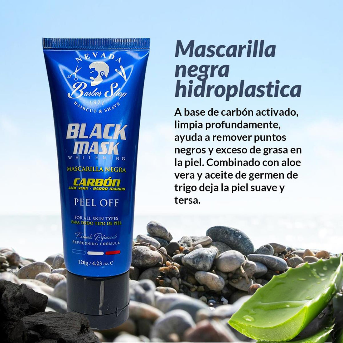 Mascarilla negra hidroplastica 120g - Nevada