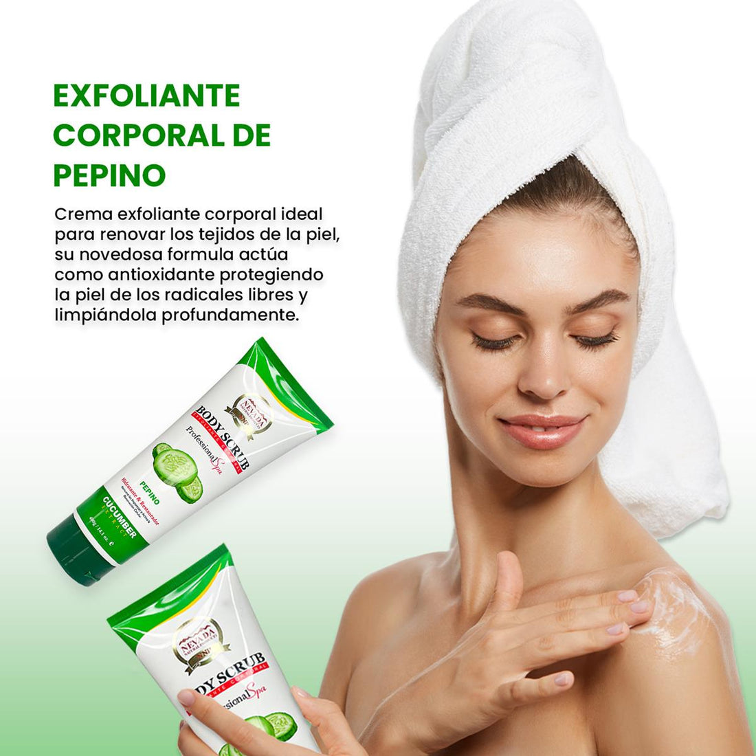 Exfoliante corporal de pepino 400g - Nevada