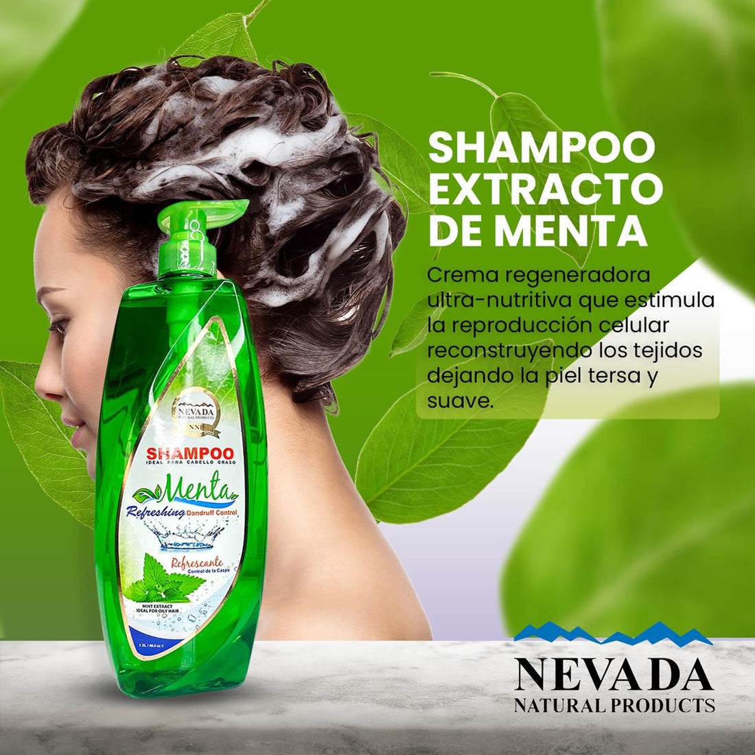 Shampoo extracto de menta 1.2lt - Nevada