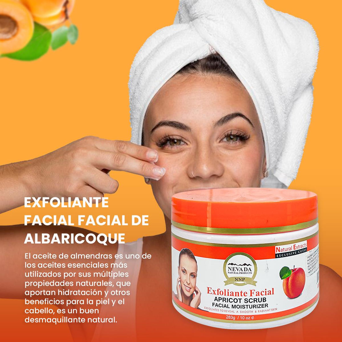 Exfoliante facial de albaricoque 283g - Nevada