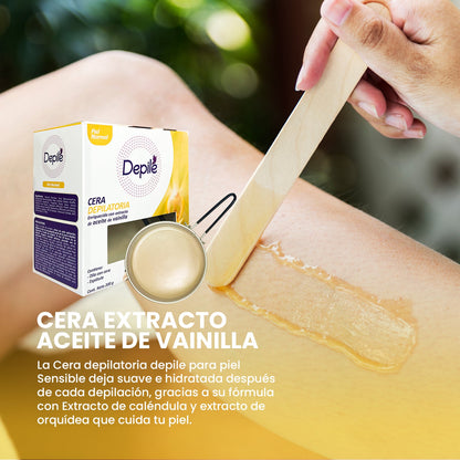 Cera extracto Aceite de vainilla 200g - Depile