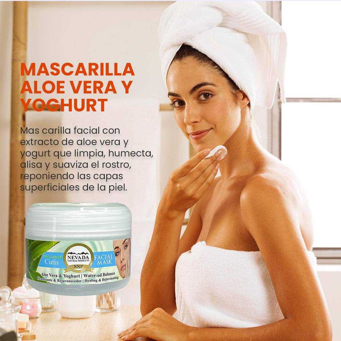 Mascarilla aclarador facial Aloe vera y Yogurt 100g - Nevada