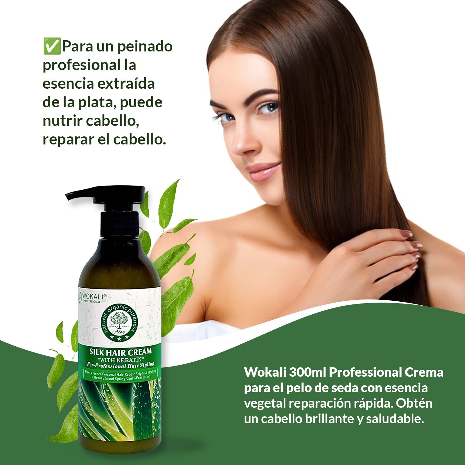 Crema de Aloe Vera 300ml - Wokali