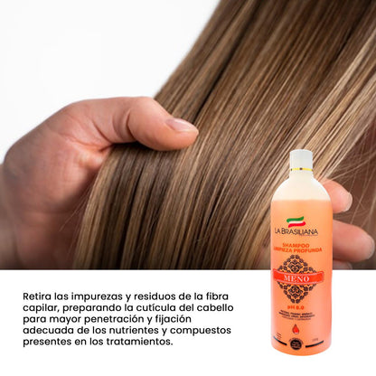 Shampoo antiresiduo limpieza profunda - La Brasiliana 1Lt