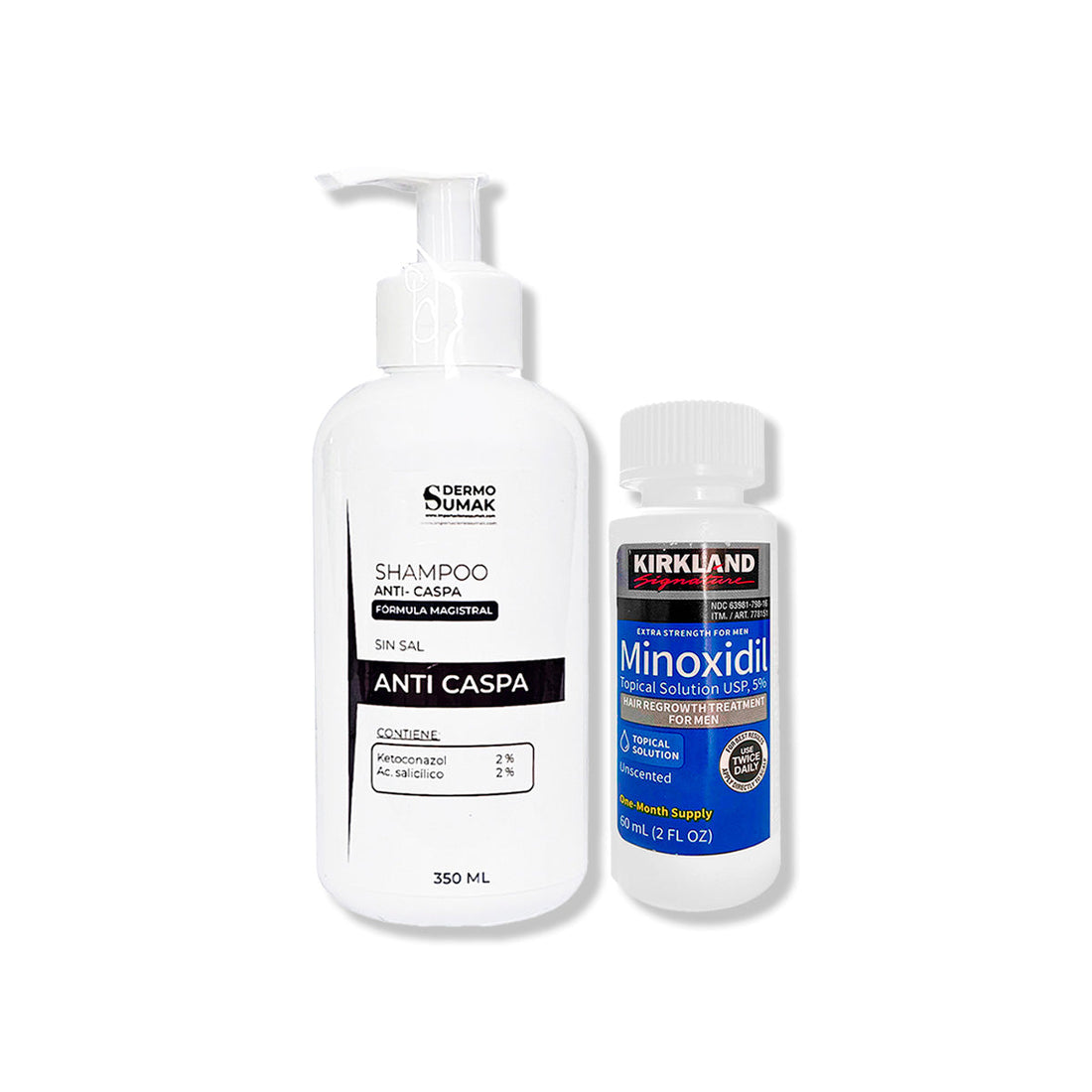 MINOXIDIL LÍQUIDO 60ML + SHAMPOO SIN SAL ANTICASPA 350ML