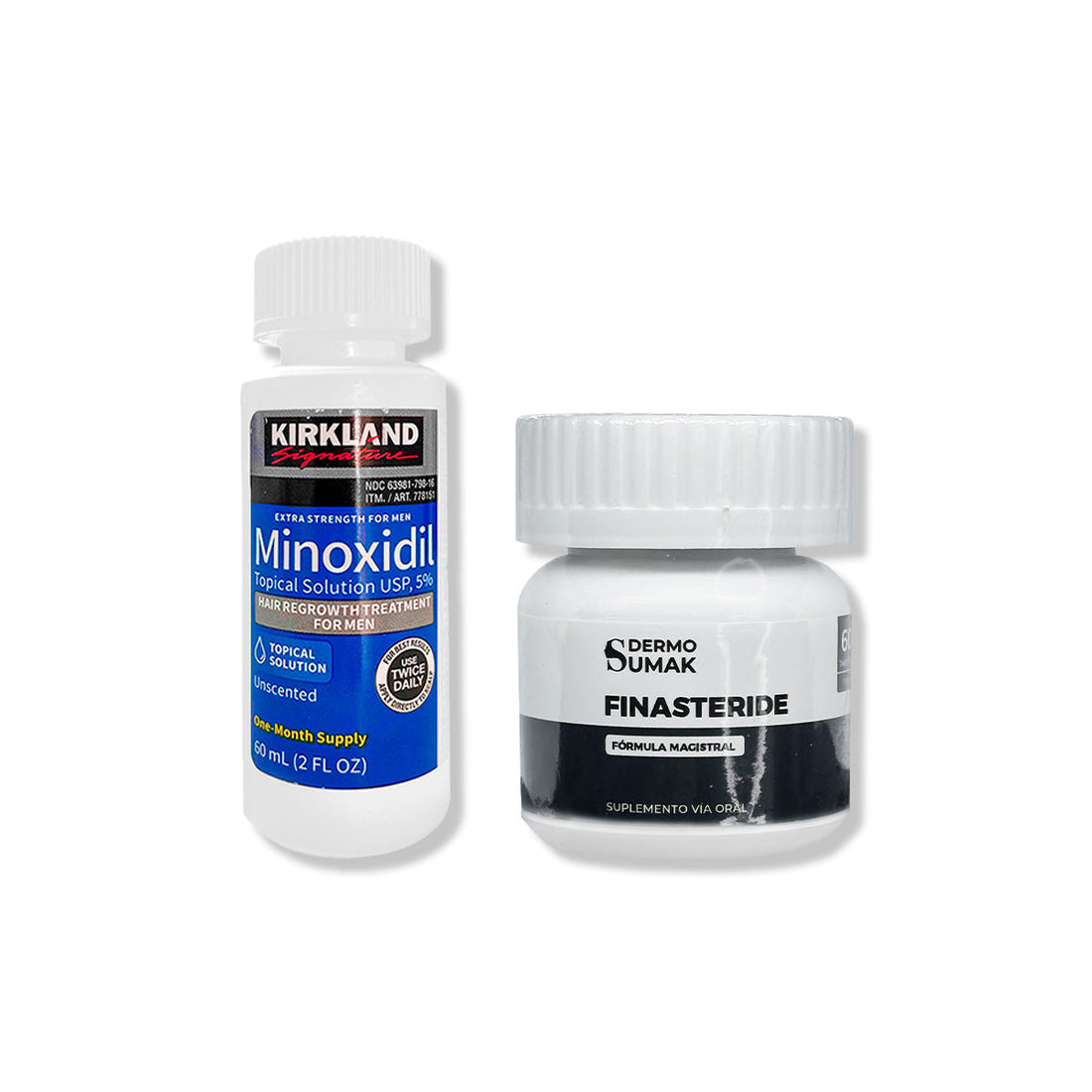 MINOXIDIL LÍQUIDO 60ML + Finasteride 1mg x 60 Cápsulas