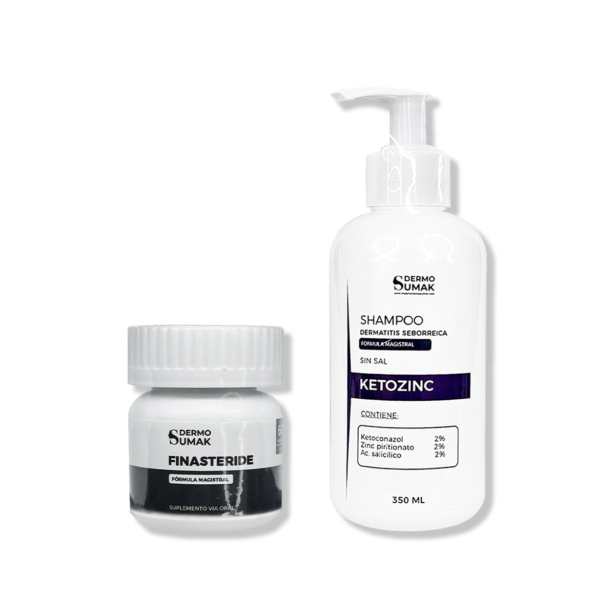 Finasteride 1mg x 60 Cápsulas + SHAMPOO KETOZINC CABELLO GRASO 350ML