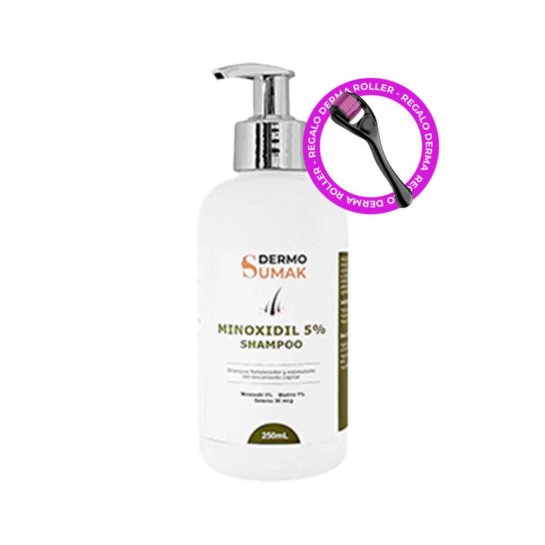 SHAMPOO CON 5% DE MINOXIDIL 250ML - DERMO SUMAK | Regalo Dermo Roller