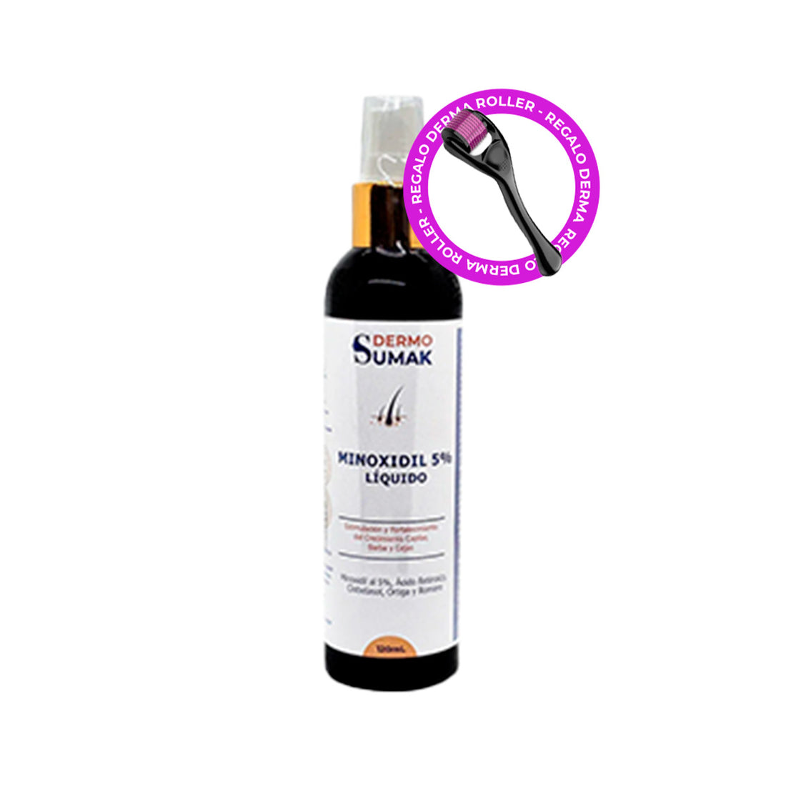 MINOXIDIL 5% EN LIQUIDO 120ML - DERMO SUMAK | Regalo Dermo Roller