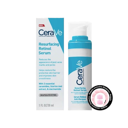 Resurfacing face serum con retinol y niacinamida - Cerave 30 Ml + Regalo Bincha y Muñequera