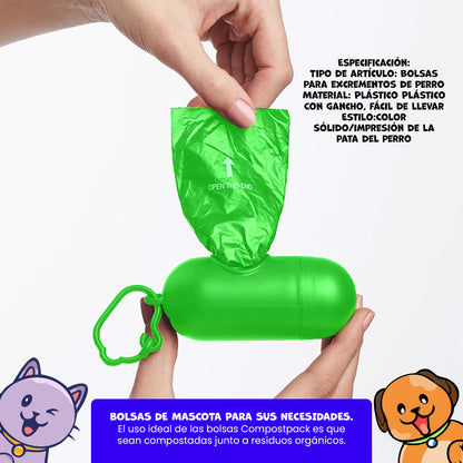Bolsas de basura para mascotas Kiss Pet Verde