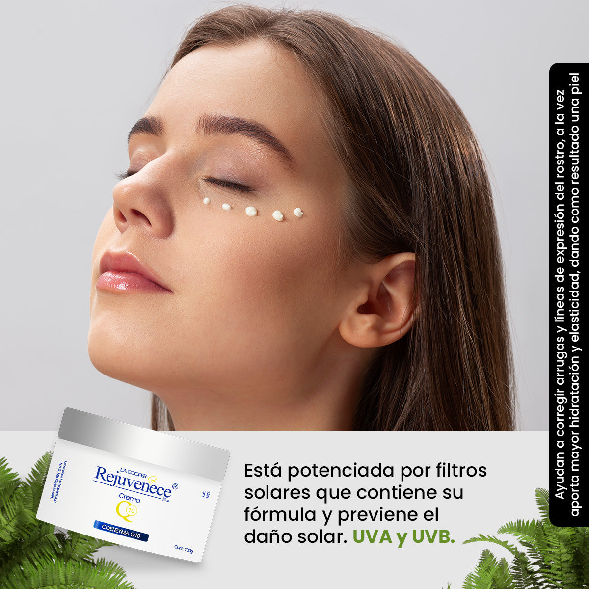 Crema Q10 Retinol y Coenzima - Rejuvenece Plus  100gr