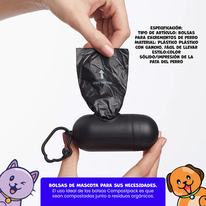 Bolsas de basura para mascotas Kiss Pet Negro