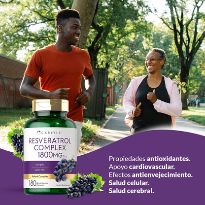 Suplemento de resveratrol 1800 mg - Carlyle