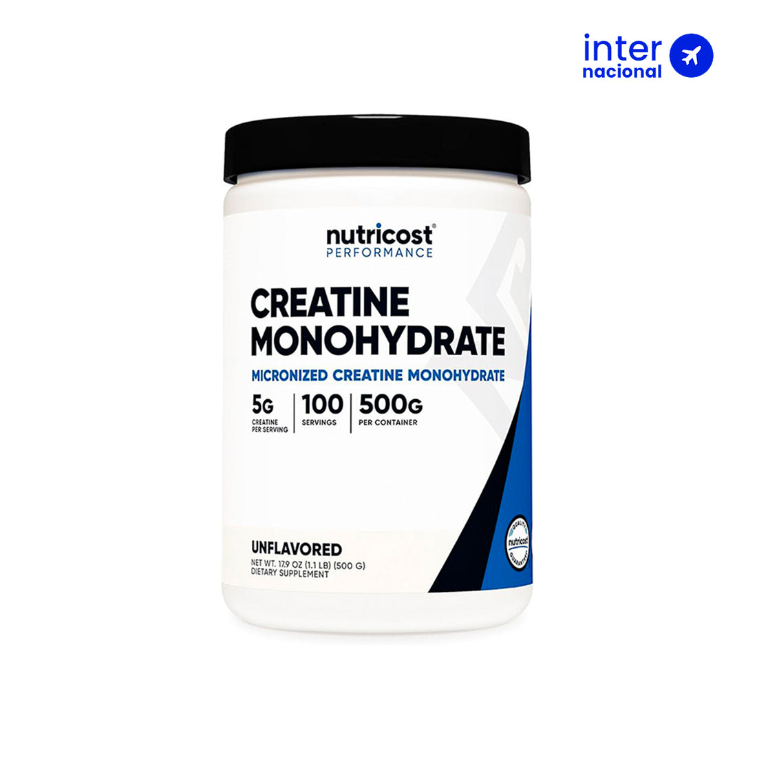 Monohidrato de creatina 100 porciones - Nutricost 500g