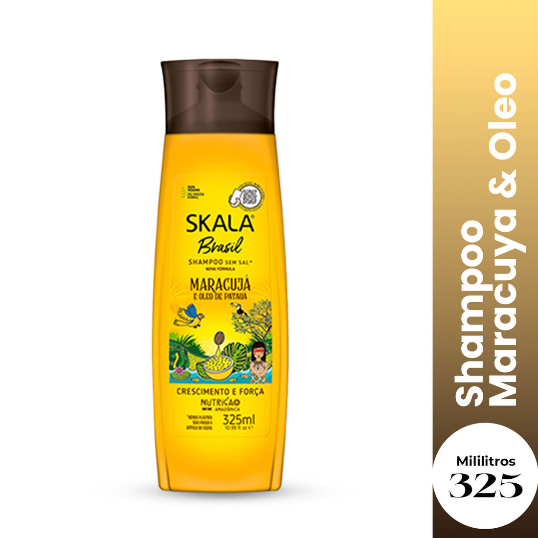 Shampoo Maracuya &amp; Oleo de Pataua 325ml Skala