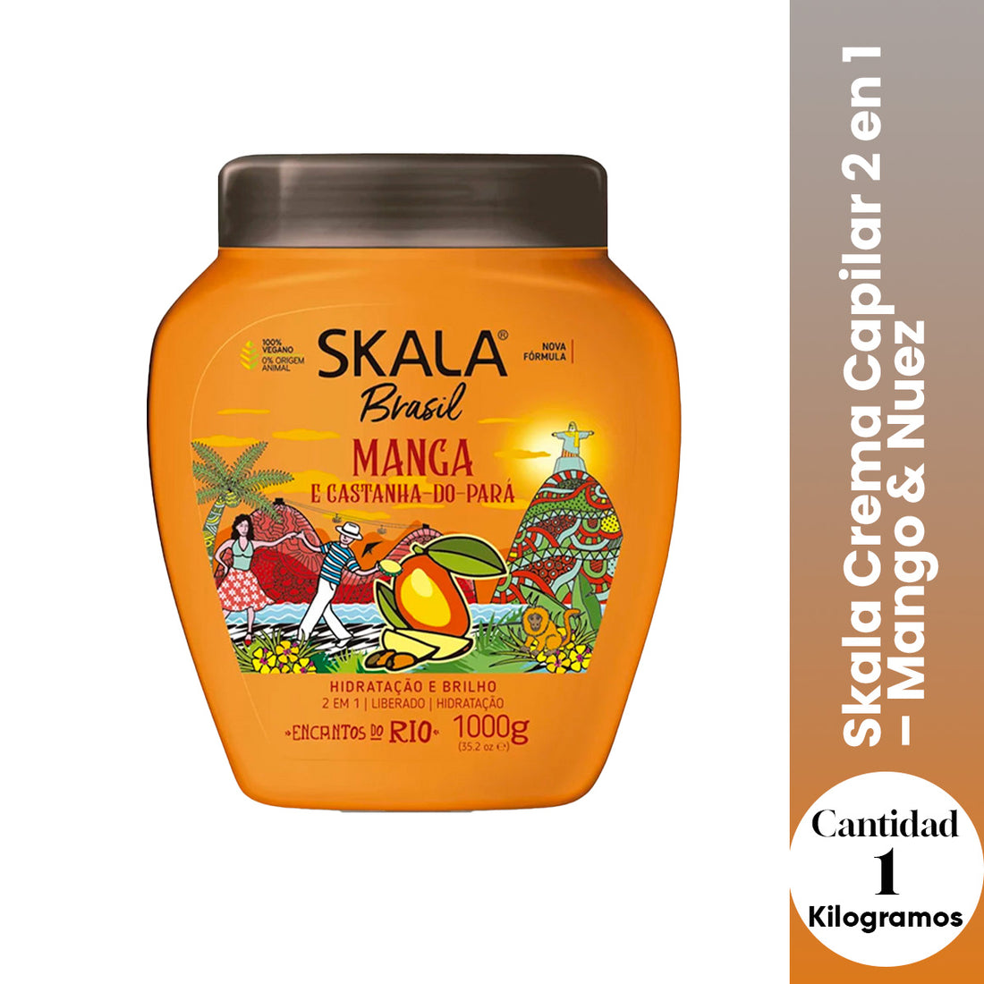 Skala Crema Capilar 2 en 1 – Mango &amp; Nuez 1000g