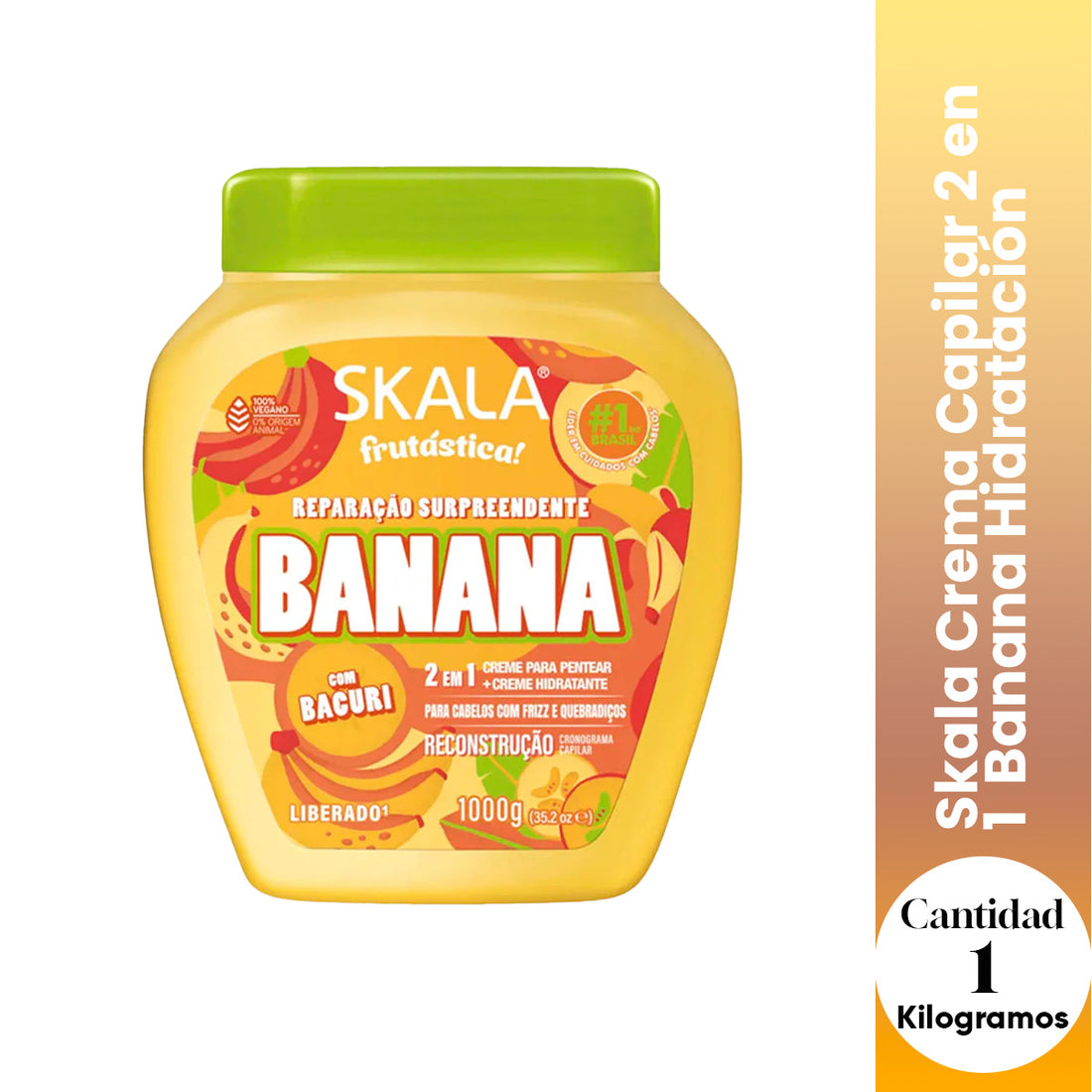 Skala Crema Capilar 2 en 1 – Banana Nutritiva 1000g