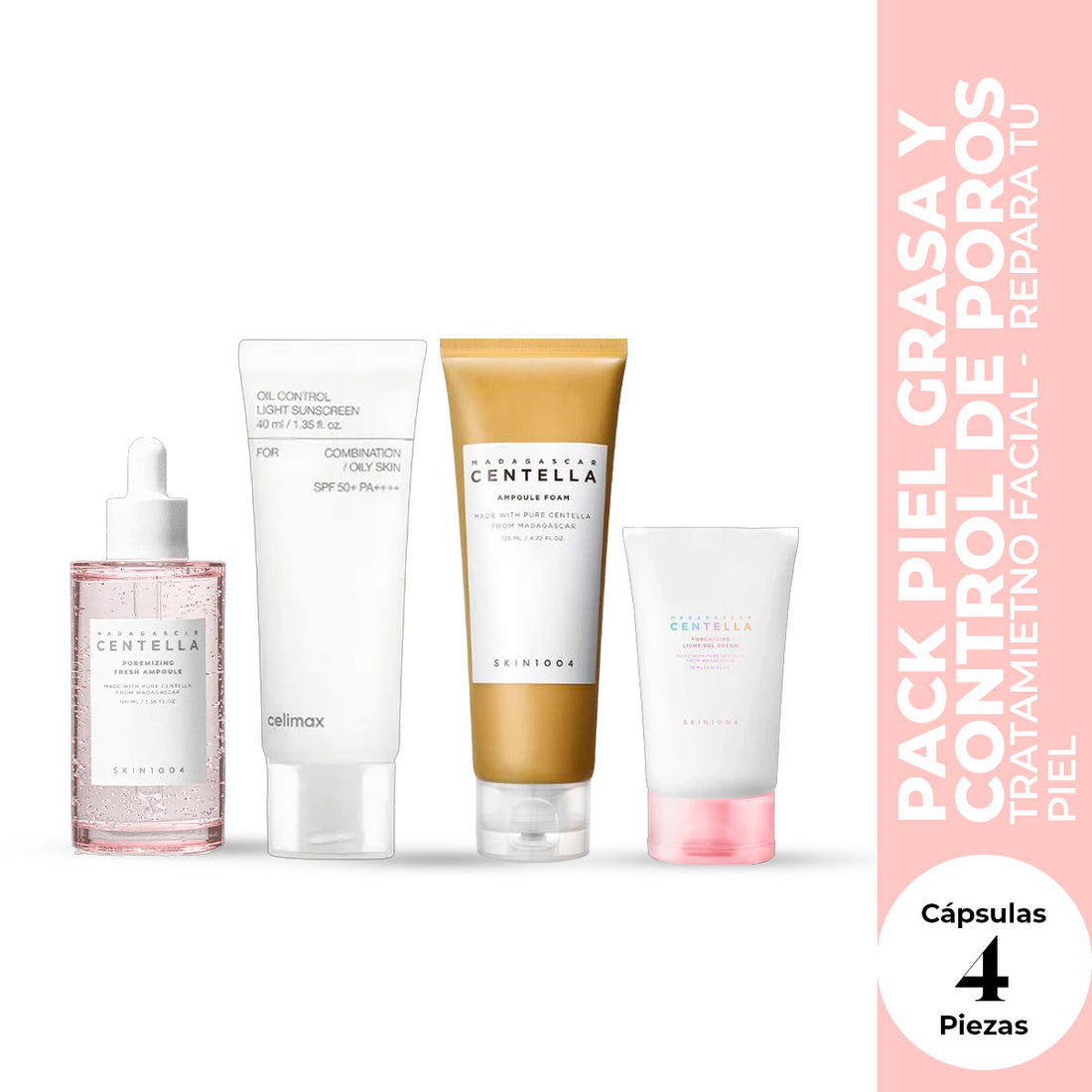 PACK PIEL GRASA / CONTROL DE POROS - SKIN1004 + CELIMAX