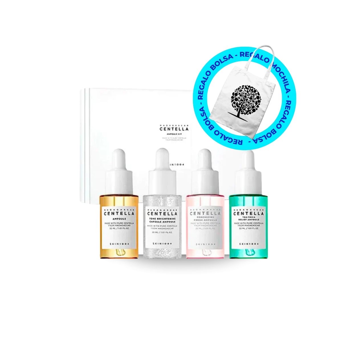 Pack Ampoules de viaje - SKIN1004 + REGALO BOLSO