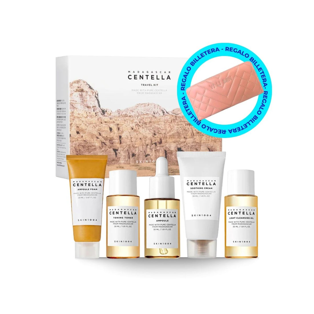 Travel Kit Madagascar Centella de SKIN1004 + regalo monedero