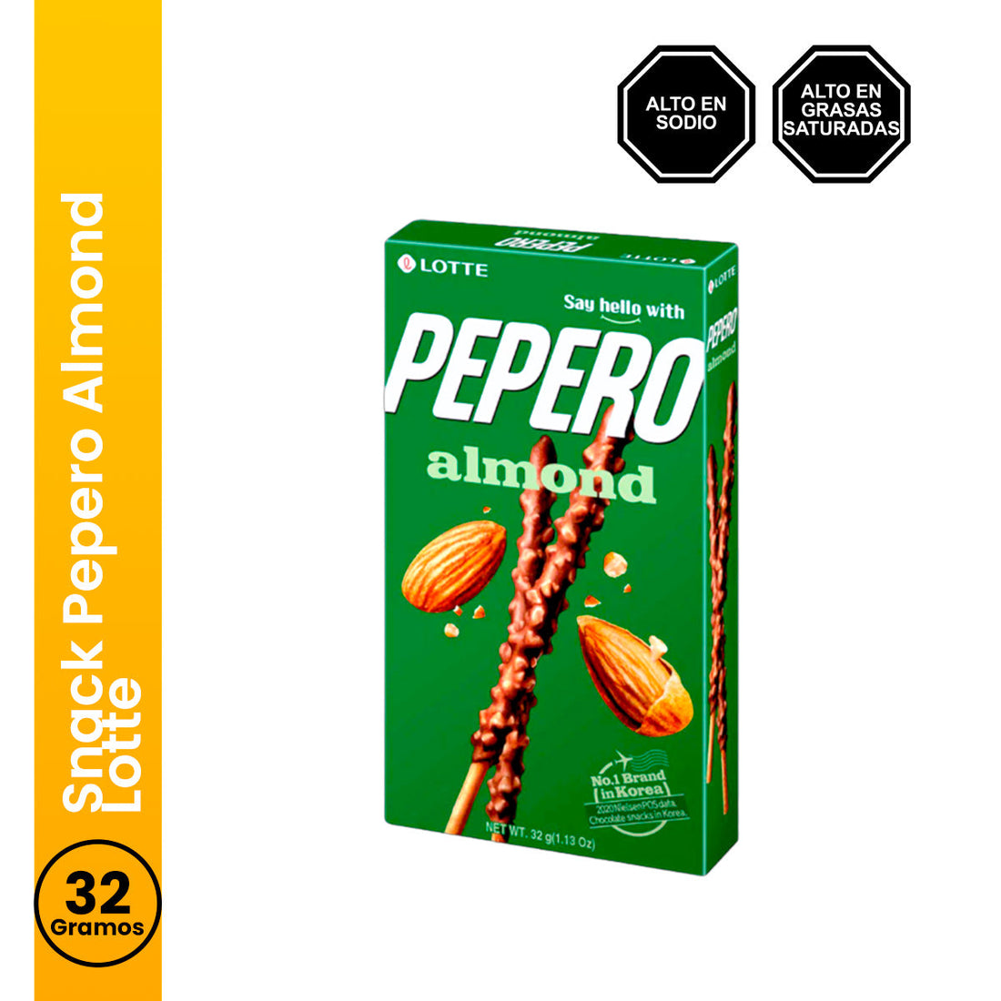 Snack Pepero Almond 32gr Lotte