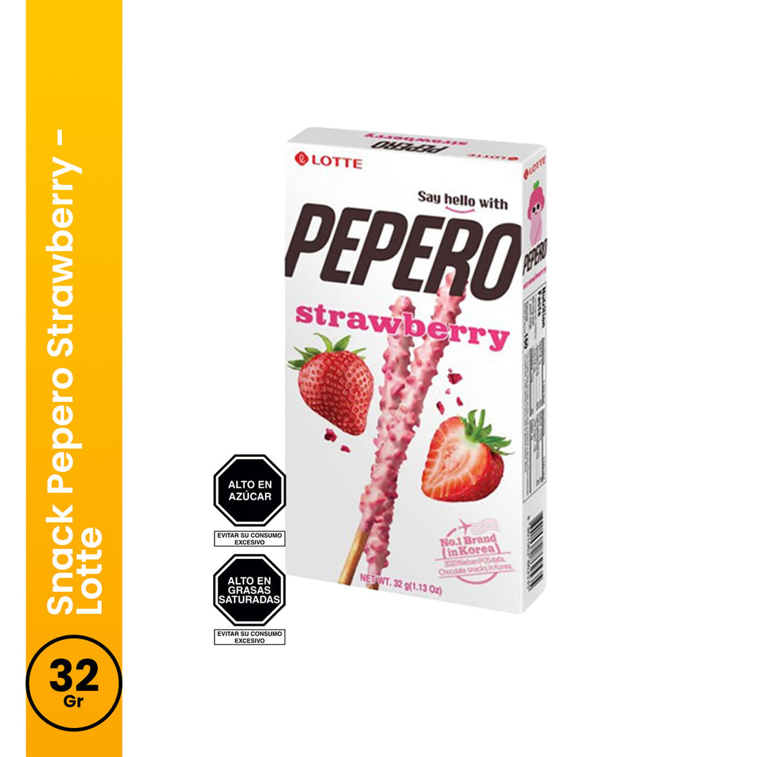 Snack Pepero Strawberry 32gr Lotte