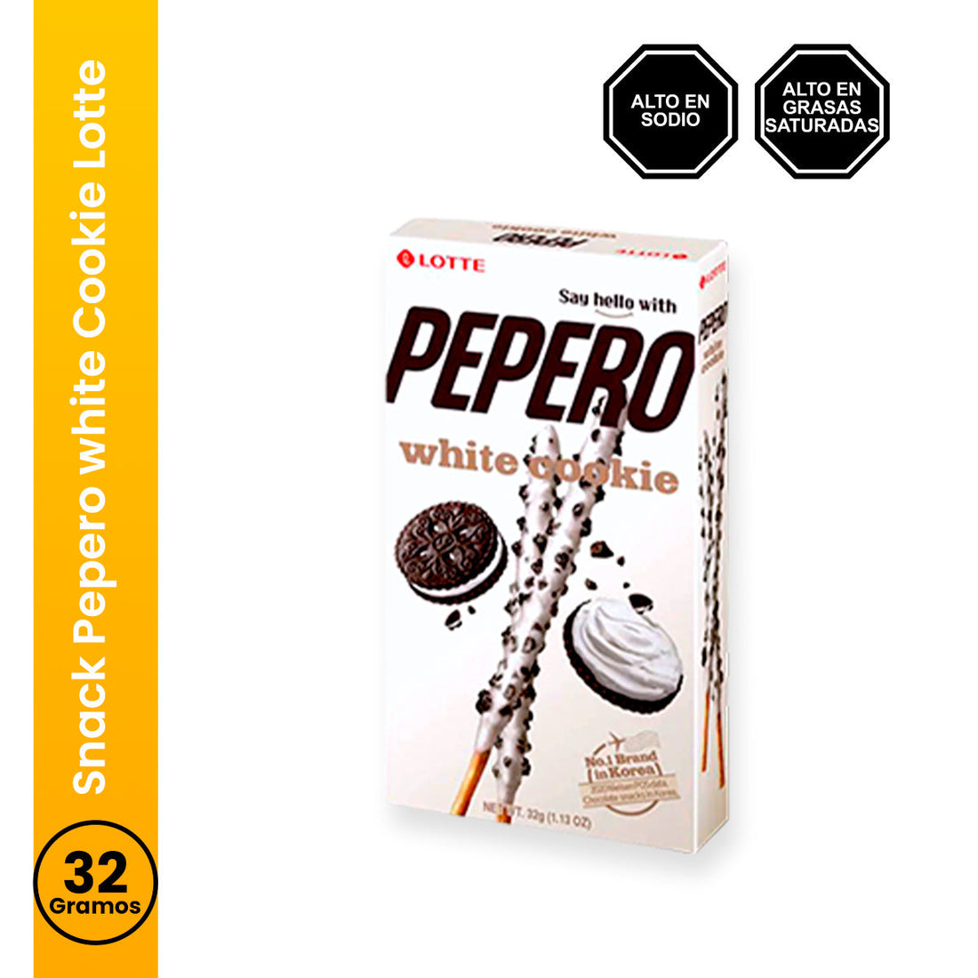 Snack Pepero white Cookie 32gr Lotte
