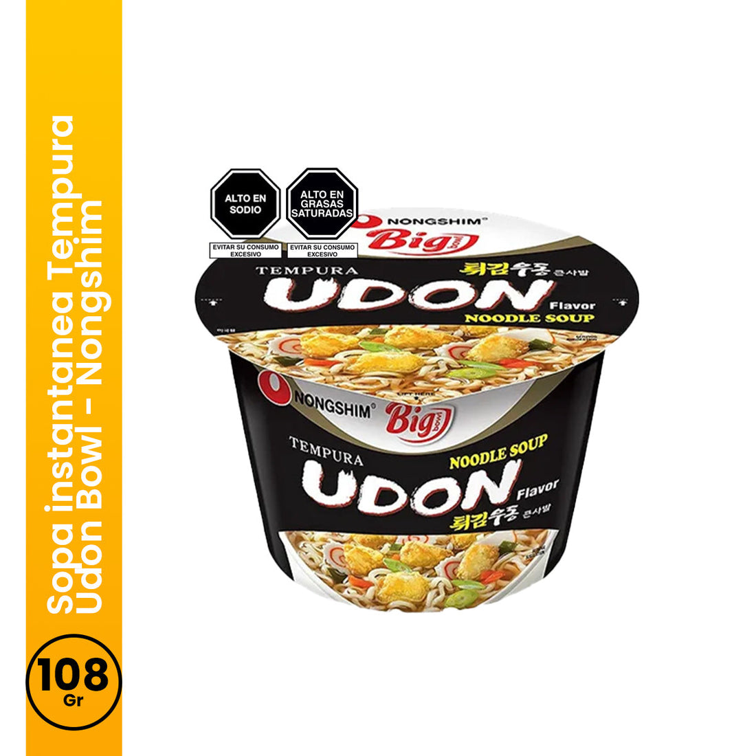 Sopa instantanea Tempura Udon Bowl 111gr Nongshim