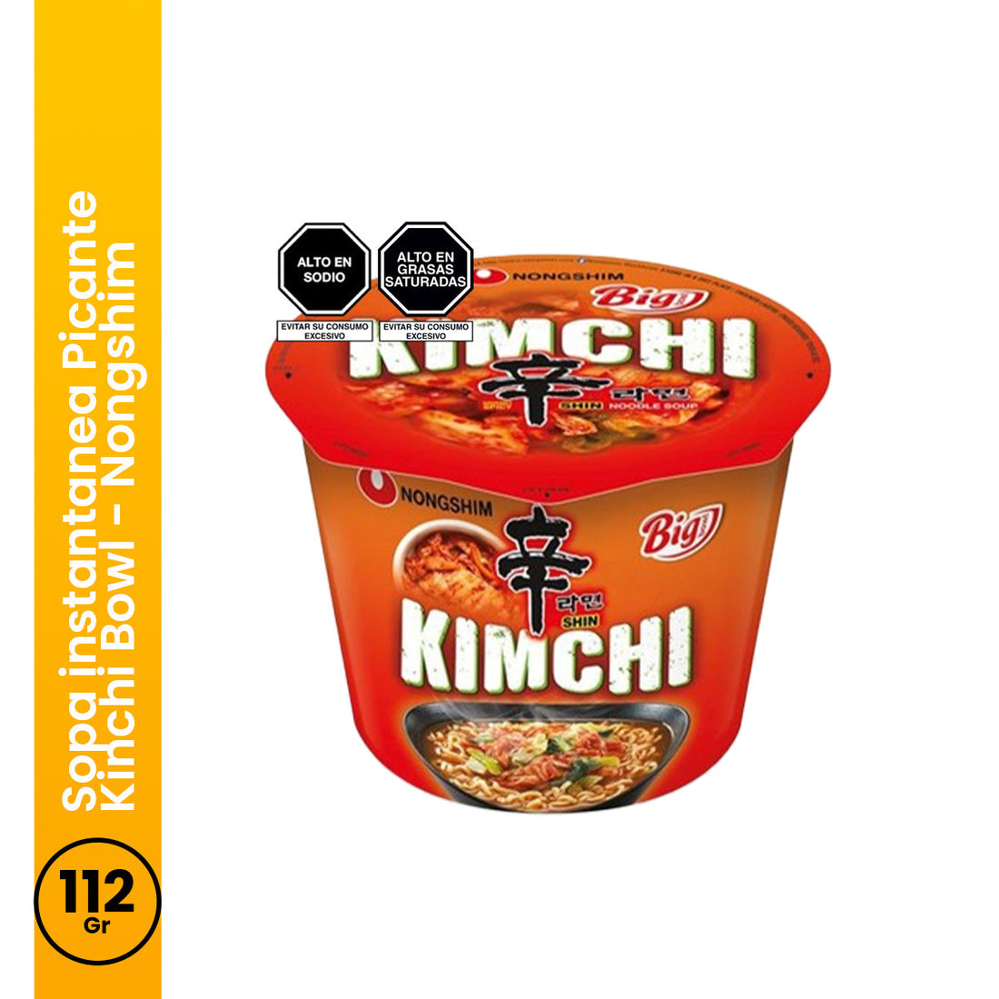 Sopa instantanea Picante Kinchi Bowl 112gr Nongshim